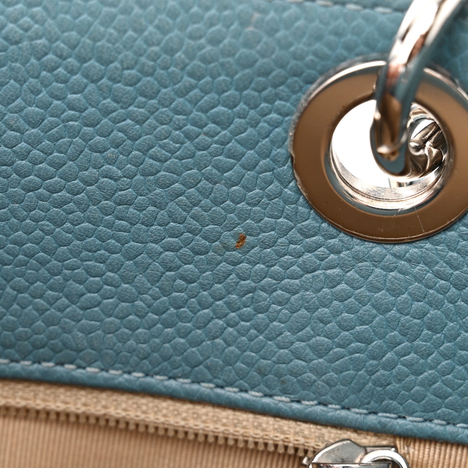 Chanel Caviar Quilted Petit Shopping Tote PST Blue 13 of 17