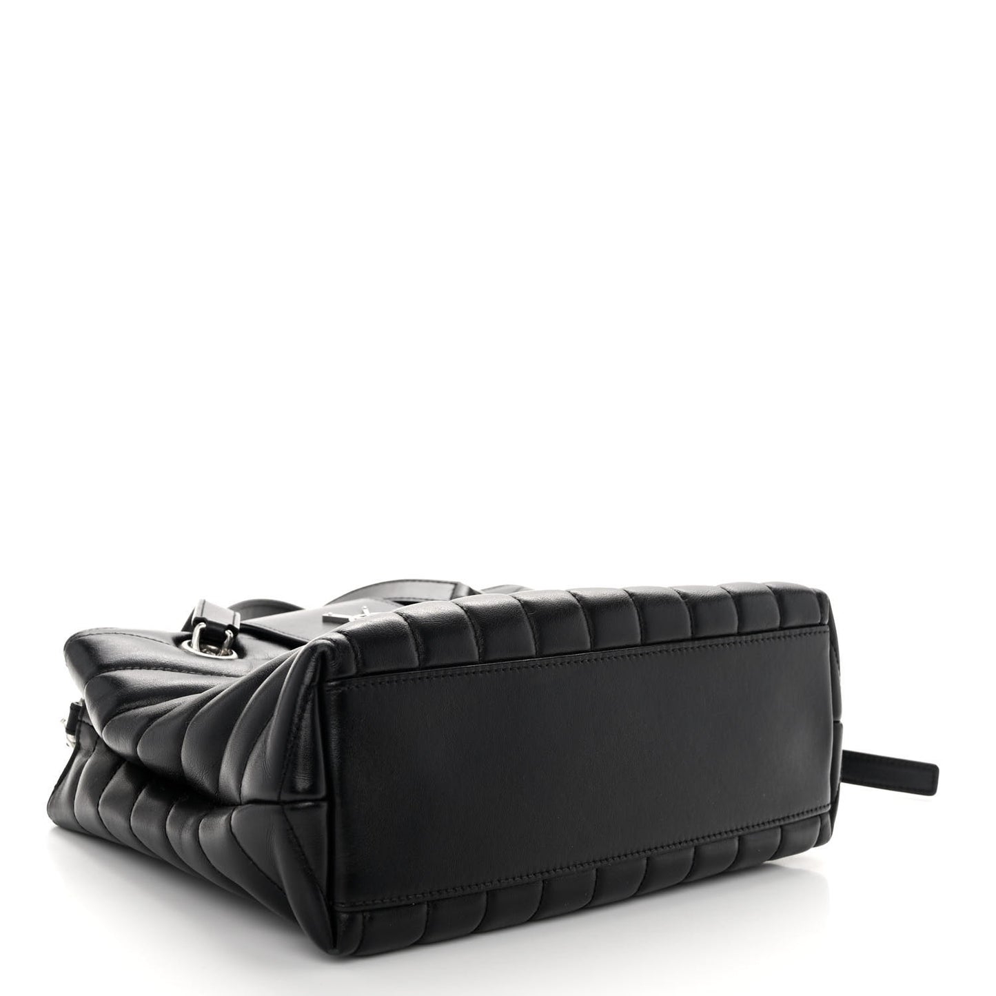 Calfskin Y Quilted Monogram Small Loulou Shopper Black