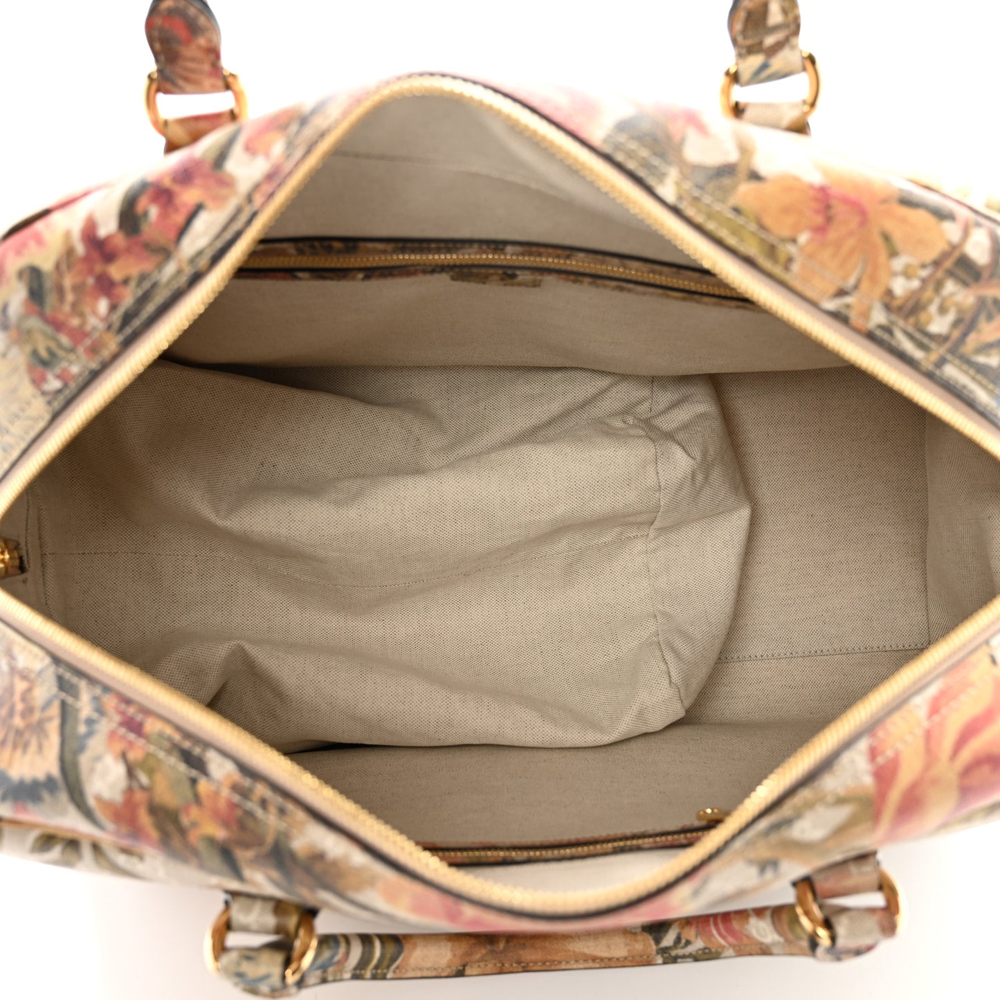 GG Supreme Monogram Ophidia Flora Print Large Duffle Bag Beige Blue Multicolor