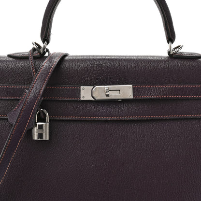 Hermes Chevre Mangalore Kelly Sellier 35 Raisin 14 of 35