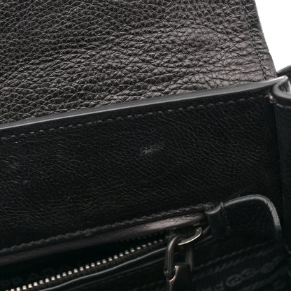 Prada Glace Calfskin Sound Tote Bag Pomice Black 10 of 13