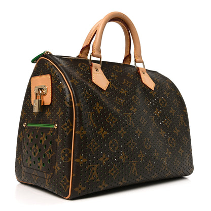 Louis Vuitton Monogram Perforated Speedy 30 Green 2 of 8