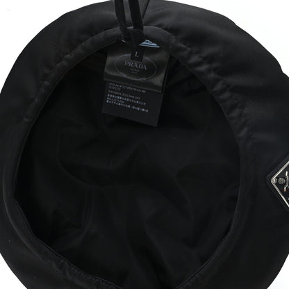 Prada Re-Nylon Metal Triangle Logo Beret L Black 7 of 8