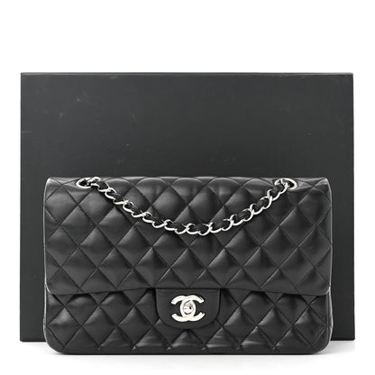 Chanel Lambskin Quilted Medium Double Flap Black 13 of 13