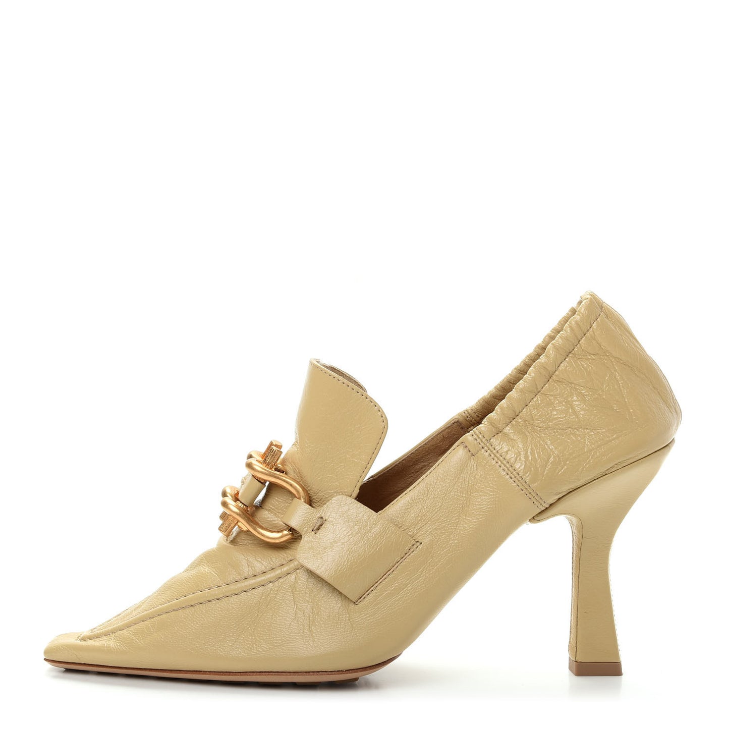 Crushed Nappa Madame 90mm Pumps 37.5 Cane Sugar