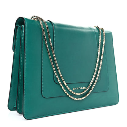 Bulgari Calfskin Serpenti Forever Crossbody Emerald Green 4 of 9