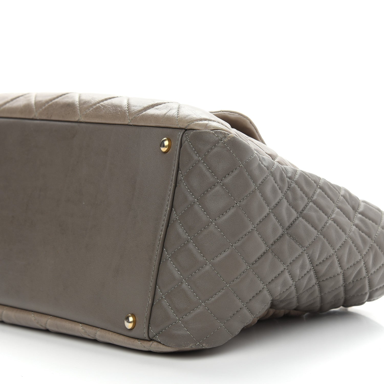 Chanel Glazed Crinkled Lambskin Mademoiselle Large East West Flap Grey 11 of 11