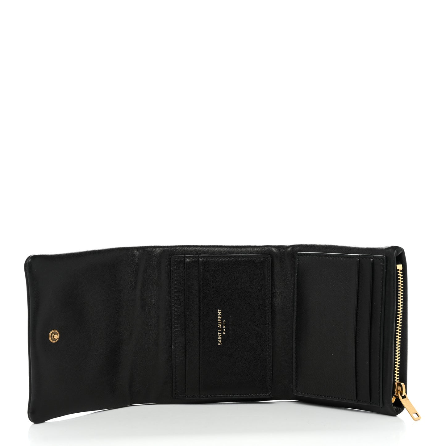 Lambskin Calypso Compact Wallet Black