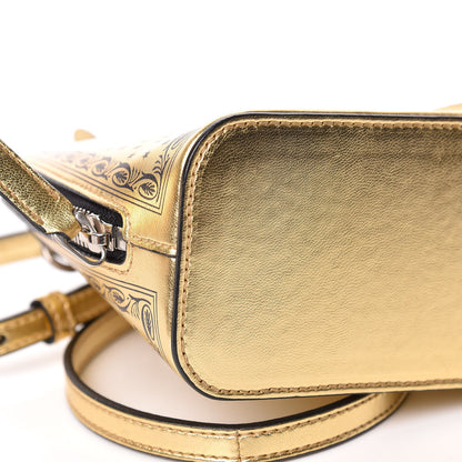 Gucci X SEGA Calfskin GUCCY Stars Mini Dome Shoulder Bag Gold 6 of 11