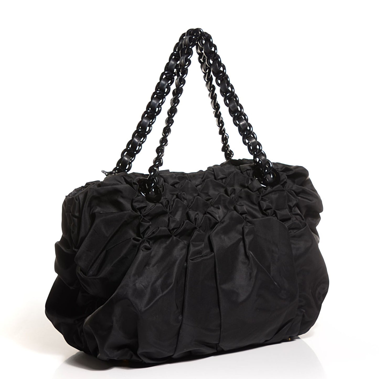 Tessuto Nylon Origami Pleated Tote Black