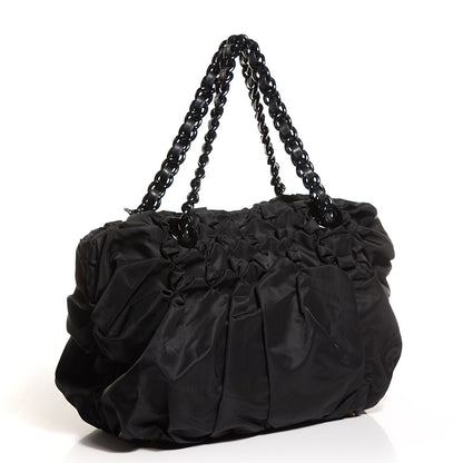 Prada Tessuto Nylon Origami Pleated Tote Black 3 of 11