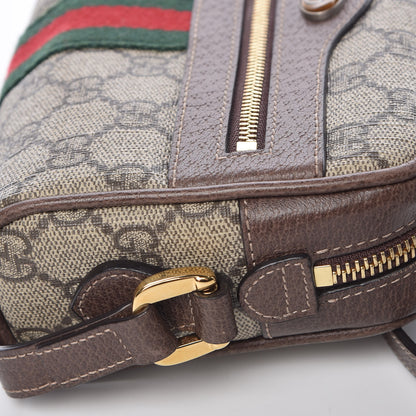 Gucci GG Supreme Monogram Web Mini Ophidia Shoulder Bag Brown 10 of 12
