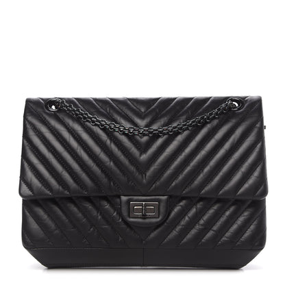 Chanel Aged Calfskin Chevron Quilted 2.55 Reissue 226 So Black 1 of 11