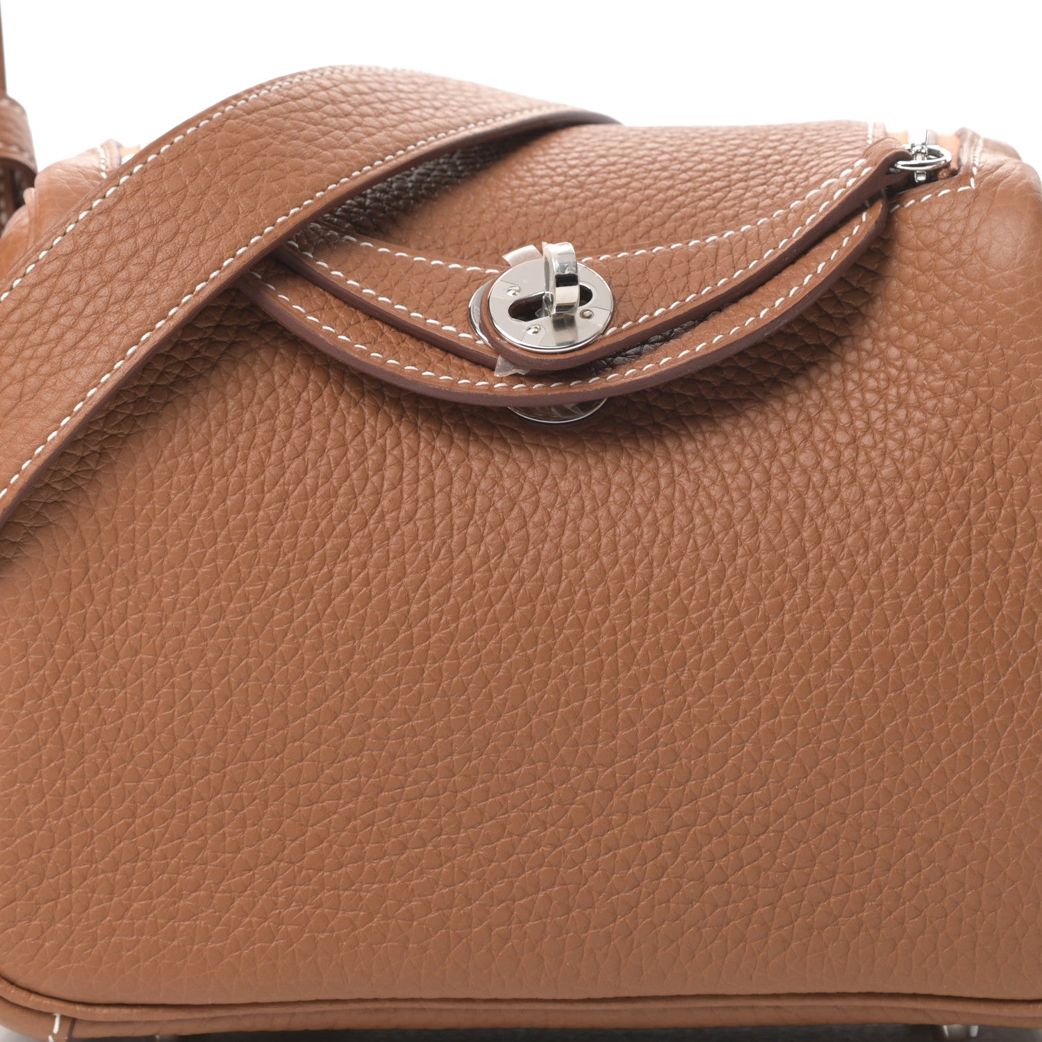 Hermes Taurillon Clemence Mini Lindy 20 Gold 8 of 11