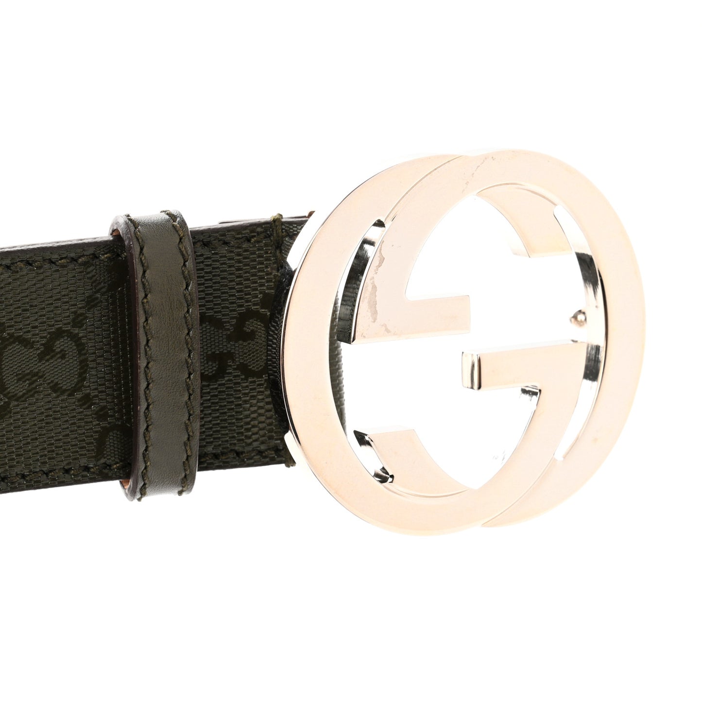 Imprime Monogram Interlocking G Belt 80 32 Military