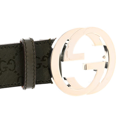 Gucci Imprime Monogram Interlocking G Belt 80 32 Military 10 of 10