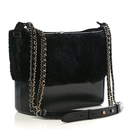 Chanel Shearling Medium Gabrielle Hobo Black 3 of 11