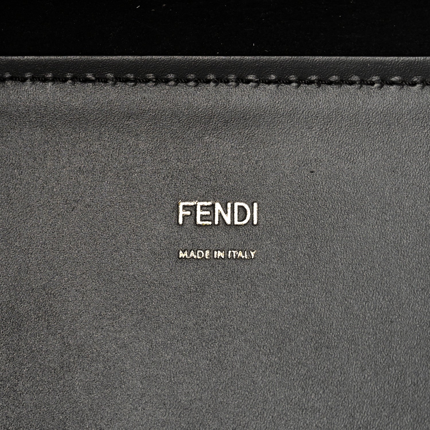 Fendi Vitello King Plexiglass Elaphe Python Print Logo Medium Fendi Sunshine Shopper Tote Dark Asphalt 6 of 9