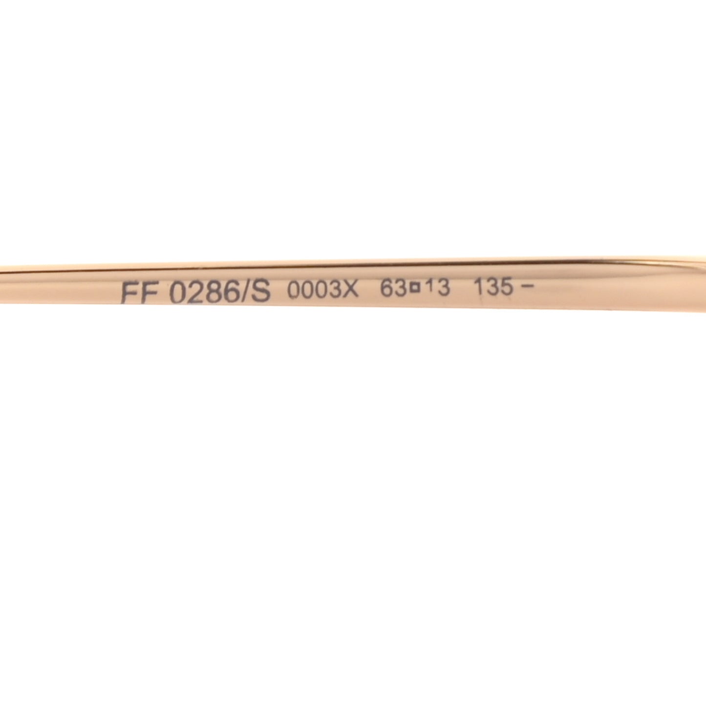 Metal Aviator Sunglasses FF0286/S Rose Gold