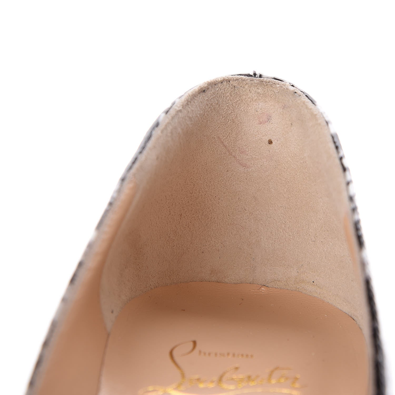 Christian Louboutin Patent Degrade Snakeskin Printed Pigalle Follies 100 Pumps 37 Black Roccia 9 of 10
