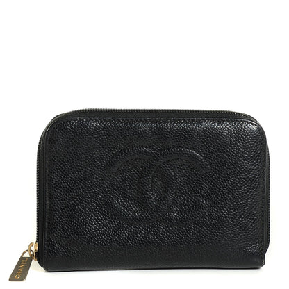 Chanel Caviar Timeless Zip Around Wallet Black 1 of 8