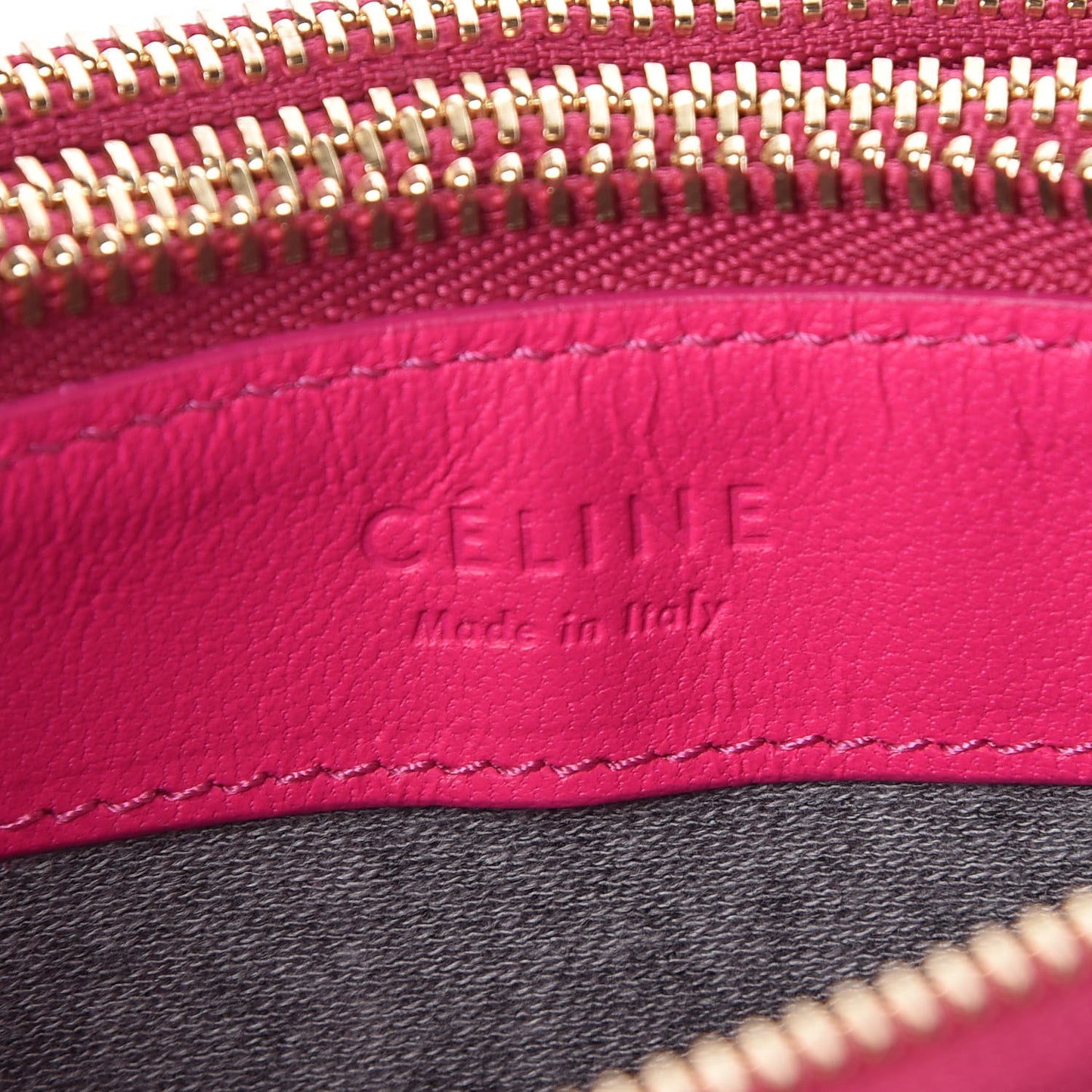 Lambskin Small Trio Crossbody Bag Fluo Fuchsia