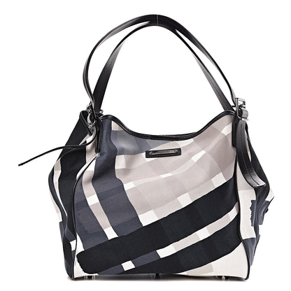 Burberry Canvas Check Print Tote Blue 1 of 11