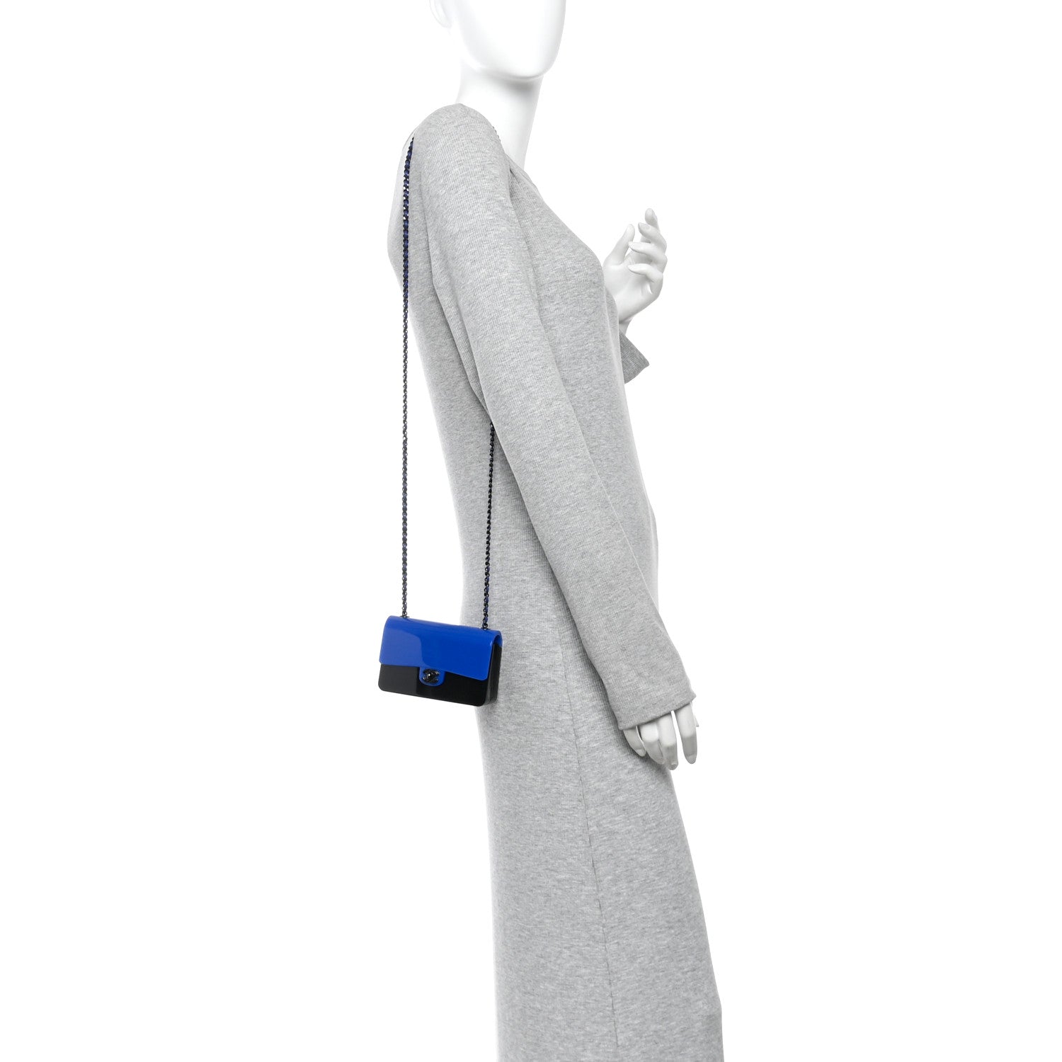 Chanel Plexiglass Plexi Coco Bag Black Blue 2 of 11
