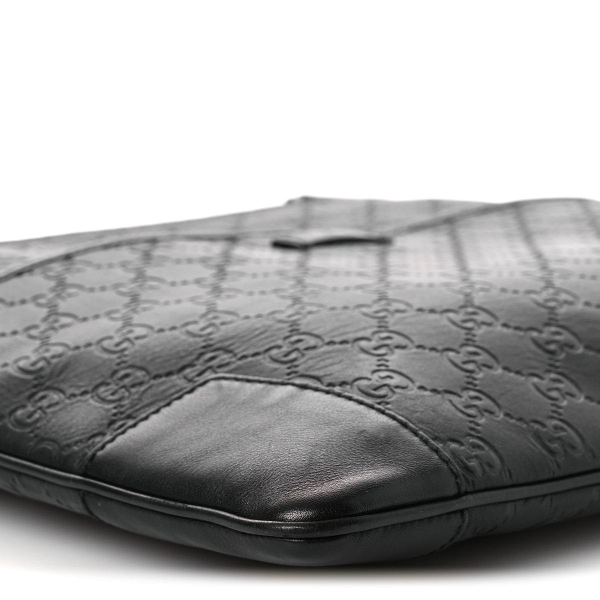 Guccissima Flat Messenger Bag Black