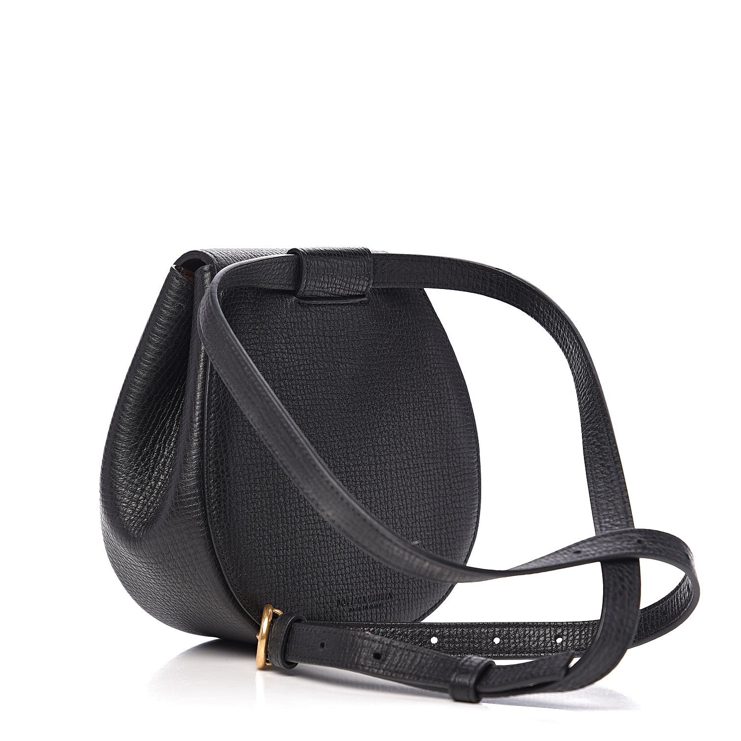 Bottega Veneta Palmellato Calfskin Rounded Belt Bag Black 2 of 9