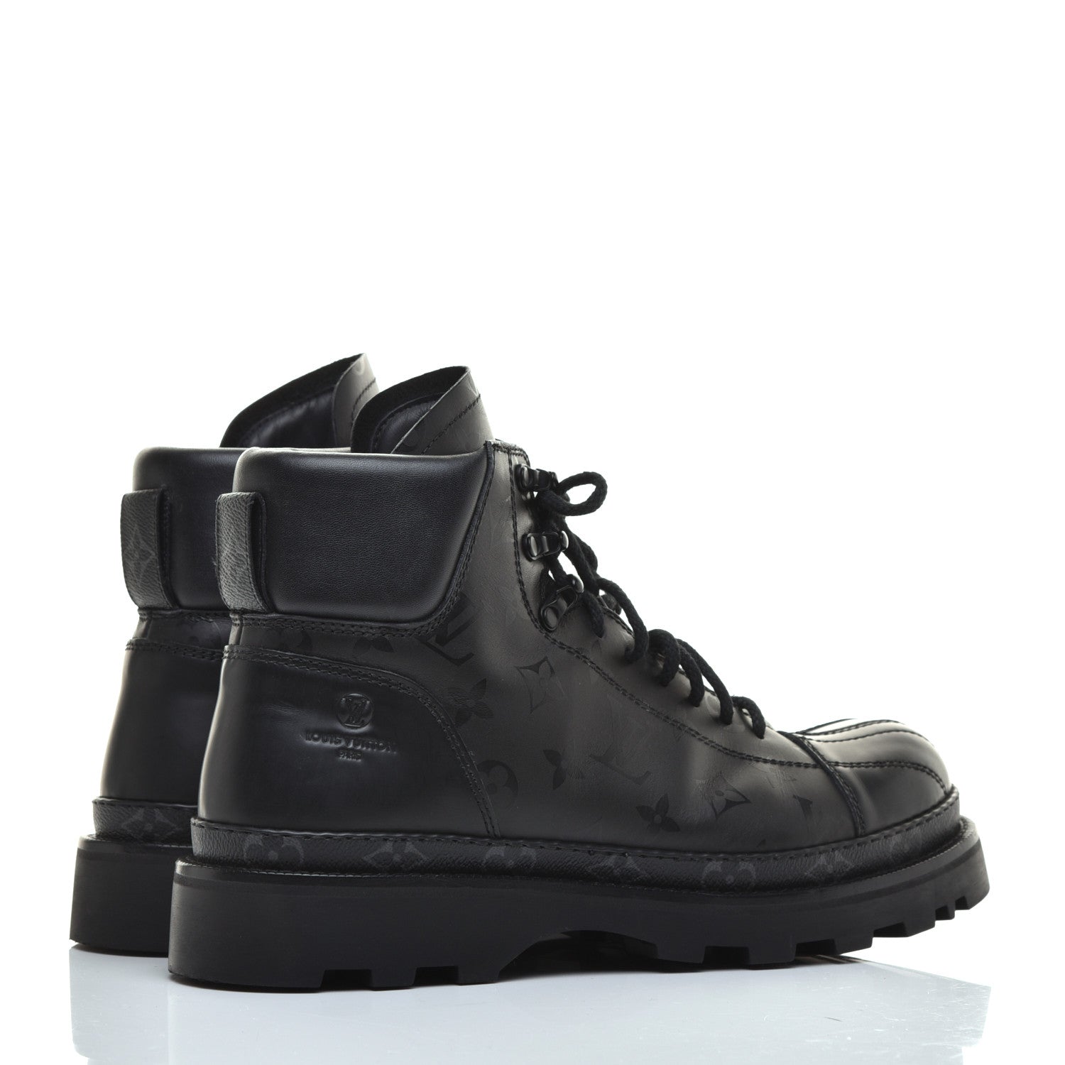 Louis Vuitton Monogram Eclipse Ankle Boots 8 Black 4 of 8
