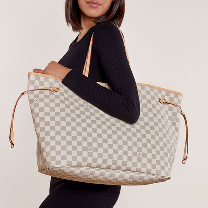 Louis Vuitton Damier Azur Neo Neverfull GM Rose Ballerine 2 of 9