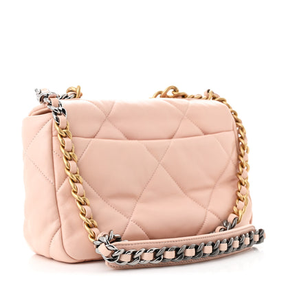 Chanel Lambskin Quilted Medium Chanel 19 Flap Pink 3 of 10