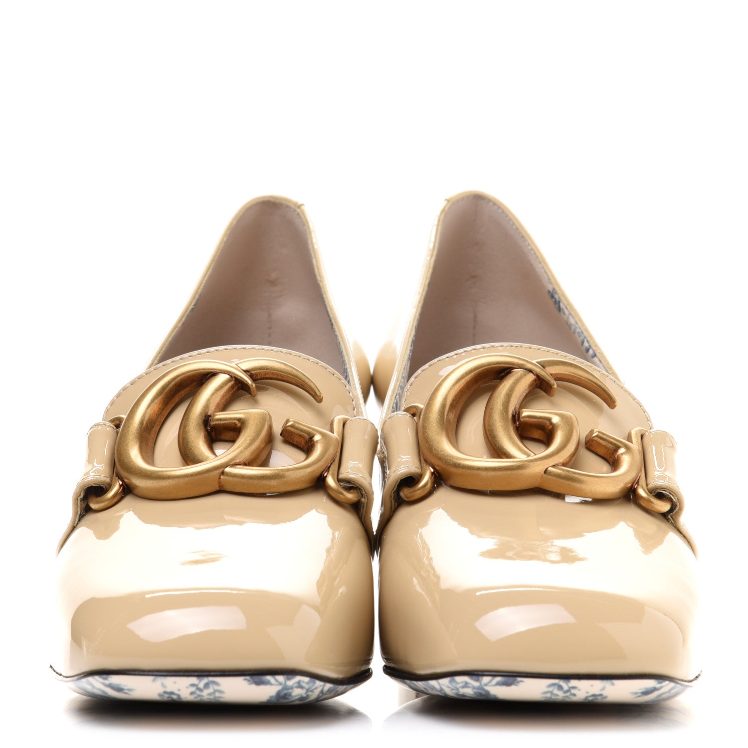 Gucci Vernice GG Victoire 55mm Loafer Pumps 37 Sand Storm 2 of 10