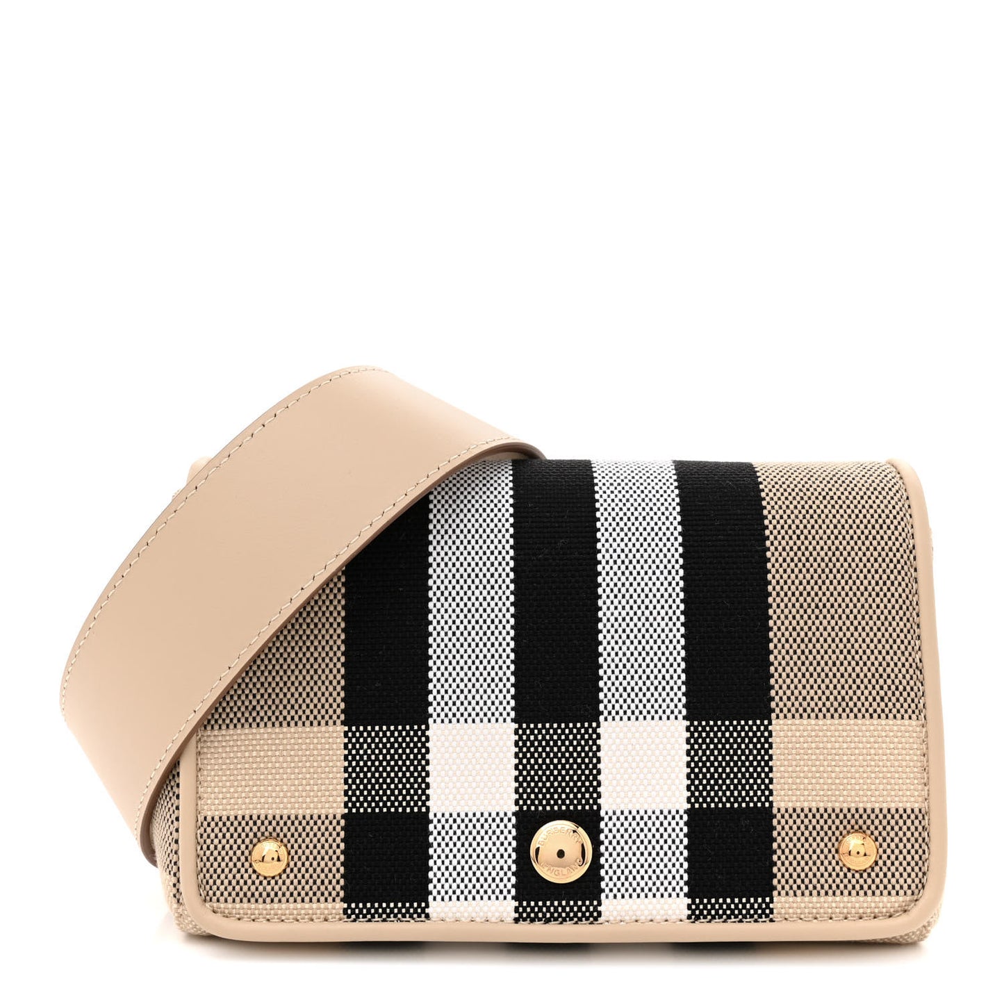 Canvas Check Hackberry Crossbody Bag Soft Fawn