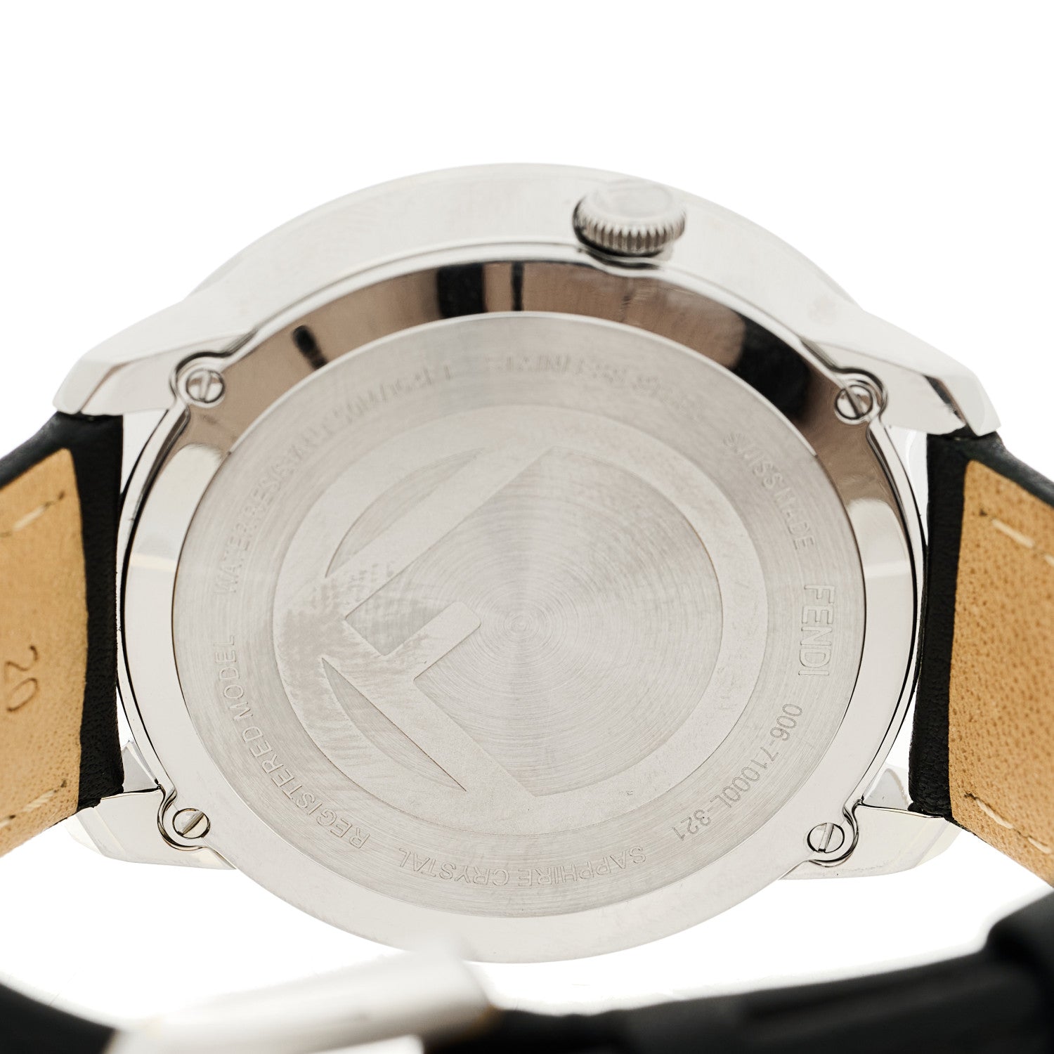 Fendi Stainless Steel Calfskin 40mm F is Fendi Run Away Quartz Watch Black 4 of 5