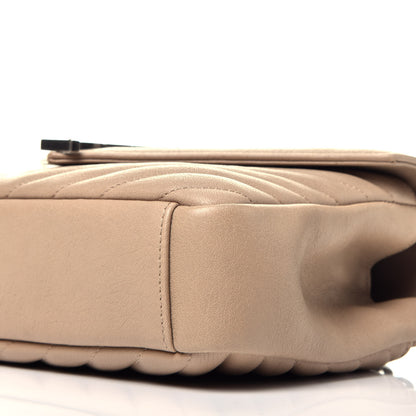 Saint Laurent Sheepskin Matelasse Chevron Monogram Medium College Bag Taupe 9 of 9