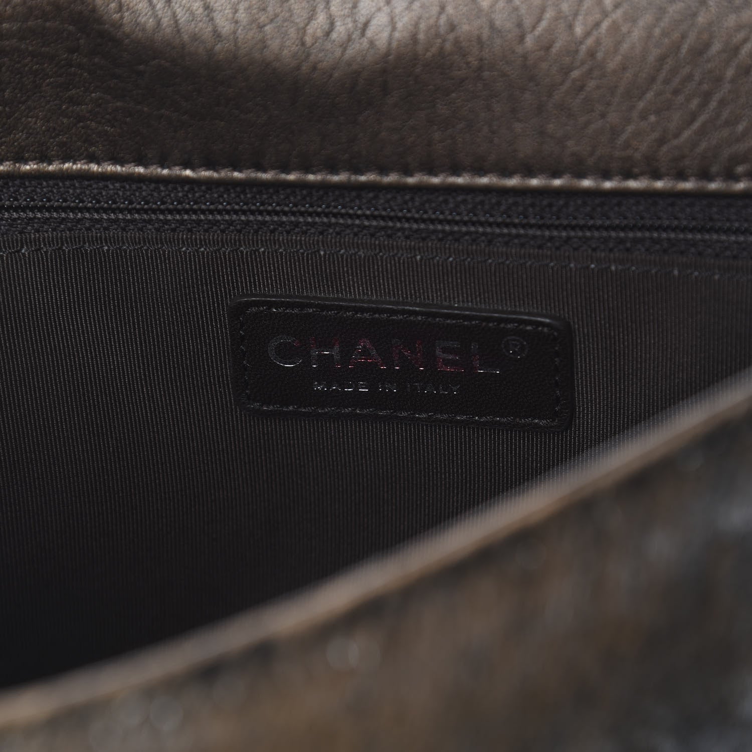 Chanel Metallic Lambskin Pony Hair Quilted Jumbo Multi Bag Bronze 5 of 9