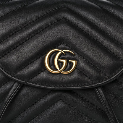 Gucci Calfskin Matelasse GG Marmont Flap Backpack Black 9 of 12