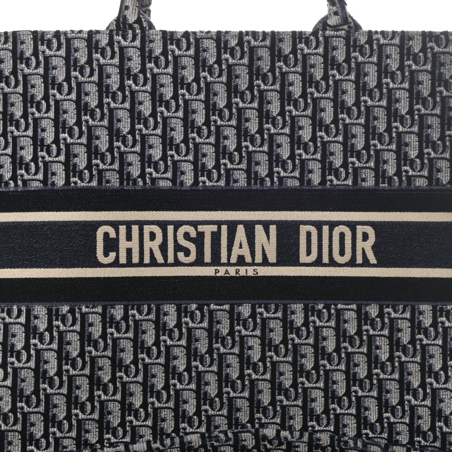 Christian Dior Oblique Velvet Book Tote Blue Multicolor 8 of 12