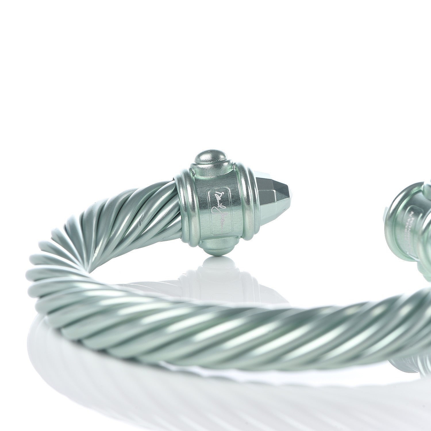 David Yurman Aluminum 10mm Renaissance Bracelet Light Green 4 of 5