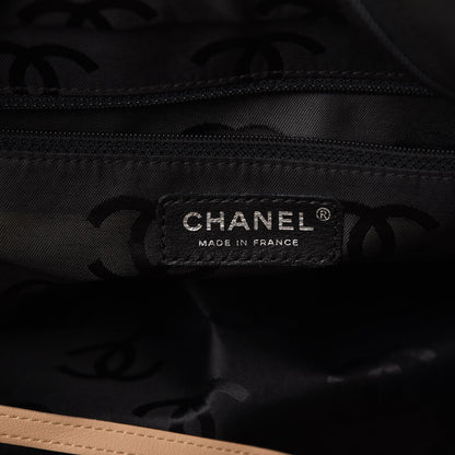 Chanel Calfskin Quilted Large Cambon Tote Beige Black 6 of 12