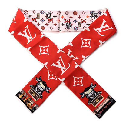 Louis Vuitton Silk Monogram Rodeo Bandeau Red 1 of 3