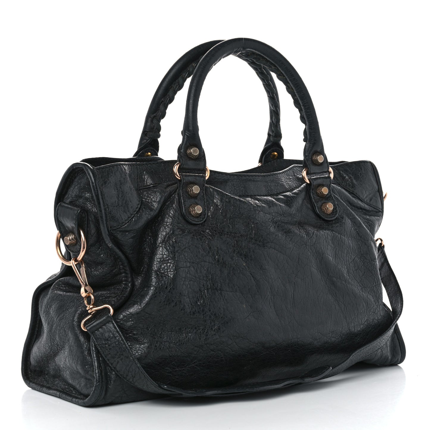 Agneau Giant 12 Rose Gold Hardware City Black