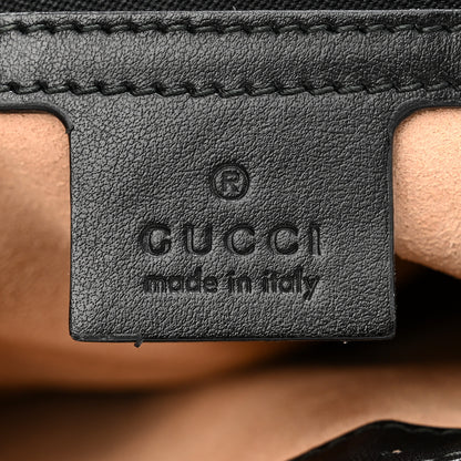 Gucci Calfskin Matelasse Small GG Marmont Shoulder Bag Black 6 of 12