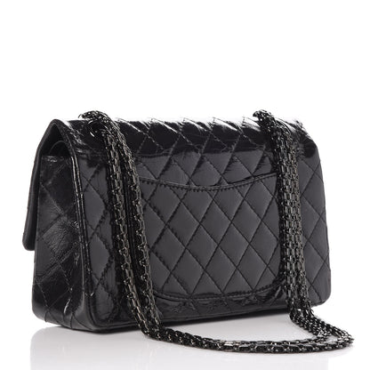 Chanel Glazed Calfskin Quilted 2.55 Reissue 225 Flap Black 4 of 9
