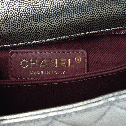 Chanel Metallic Caviar Quilted Mini Coco Handle Flap Silver 8 of 10
