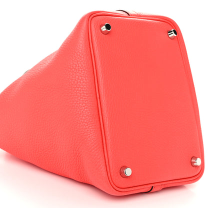 Hermes Taurillon Clemence Picotin Lock 18 PM Rose Texas 9 of 11