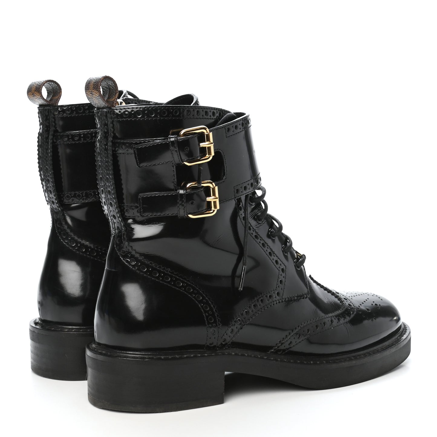 Glazed Calfskin Midtown Ankle Boots 37 Black