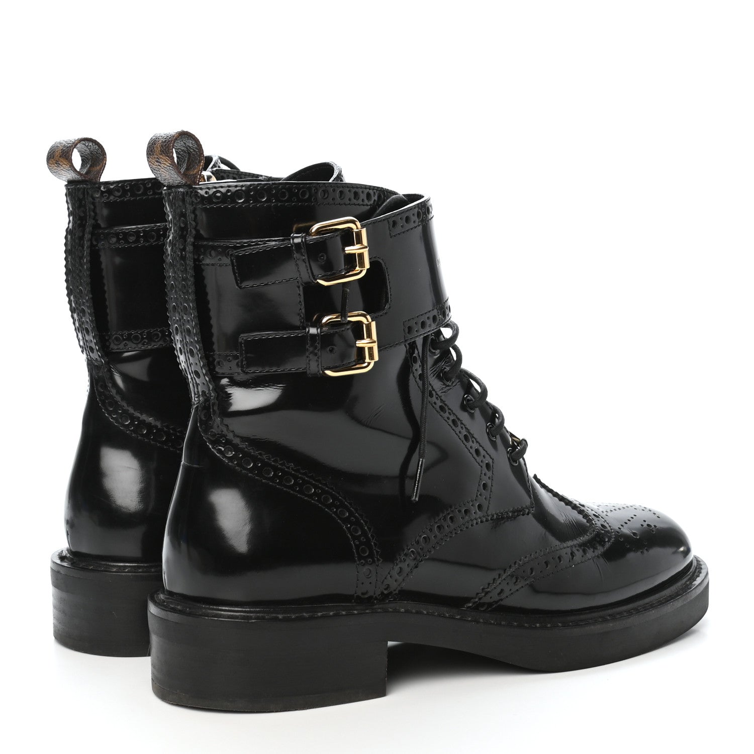 Louis Vuitton Glazed Calfskin Midtown Ankle Boots 37 Black 4 of 10